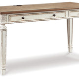Ashley Furniture - REALYN HOME OFFICE DESK - Light Brown Wood - Desks