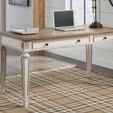 Ashley Furniture - REALYN HOME OFFICE DESK - Light Brown Wood - Desks - Additional View 1