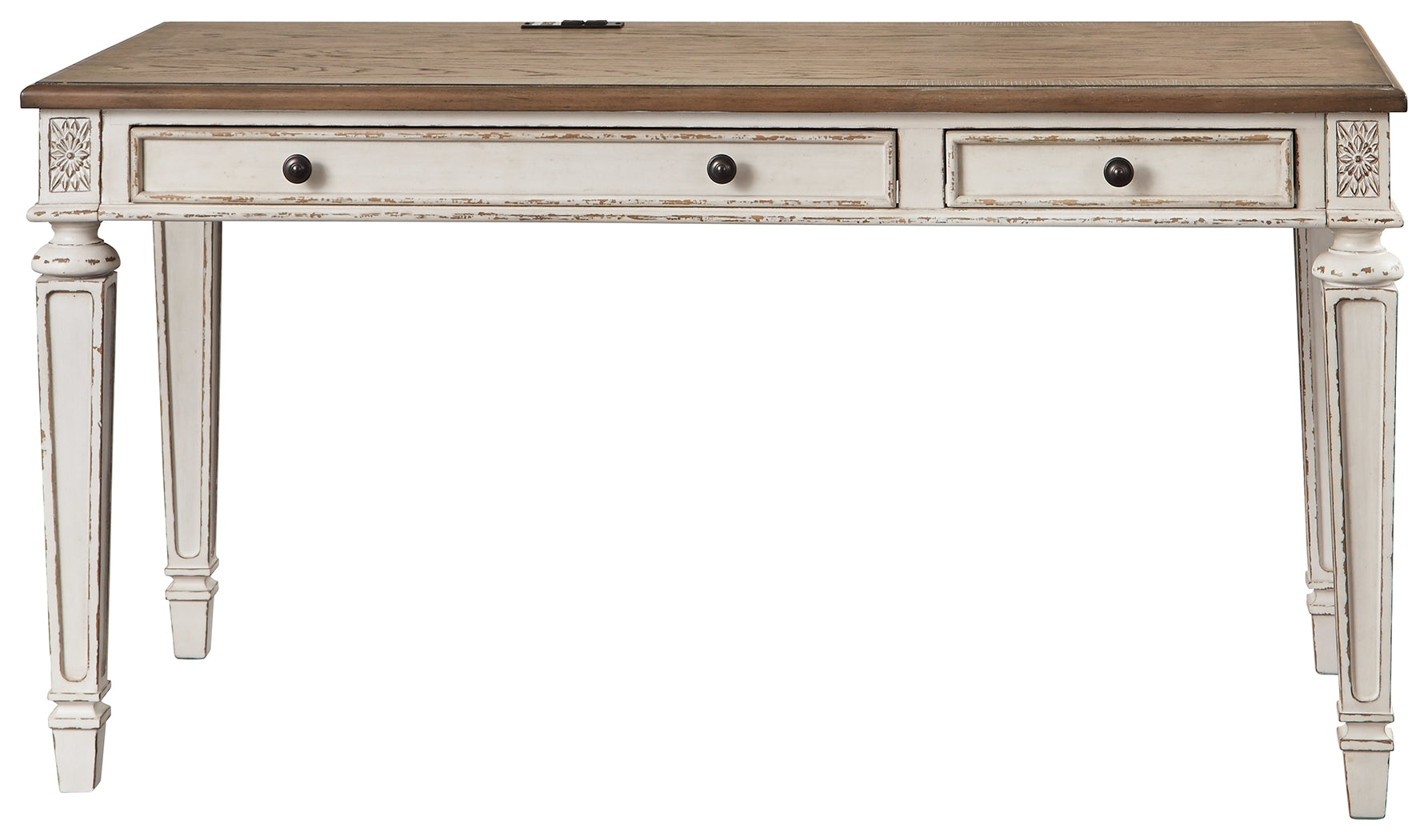 Ashley Furniture - REALYN HOME OFFICE DESK - Light Brown Wood - Desks - Additional View 2