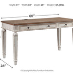 Ashley Furniture - REALYN HOME OFFICE DESK - Light Brown Wood - Desks - Additional View 3