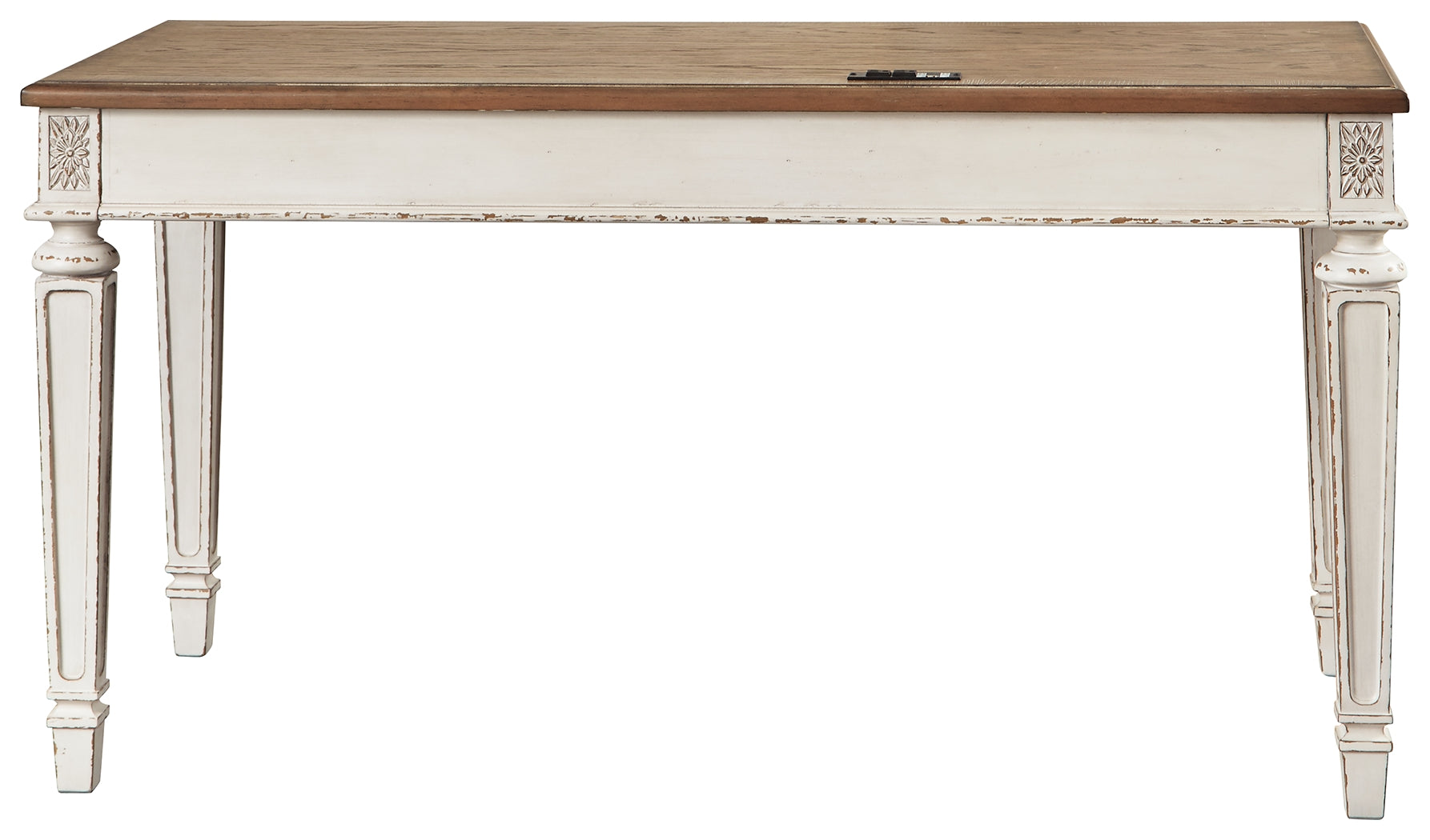 Ashley Furniture - REALYN HOME OFFICE DESK - Light Brown Wood - Desks - Additional View 4