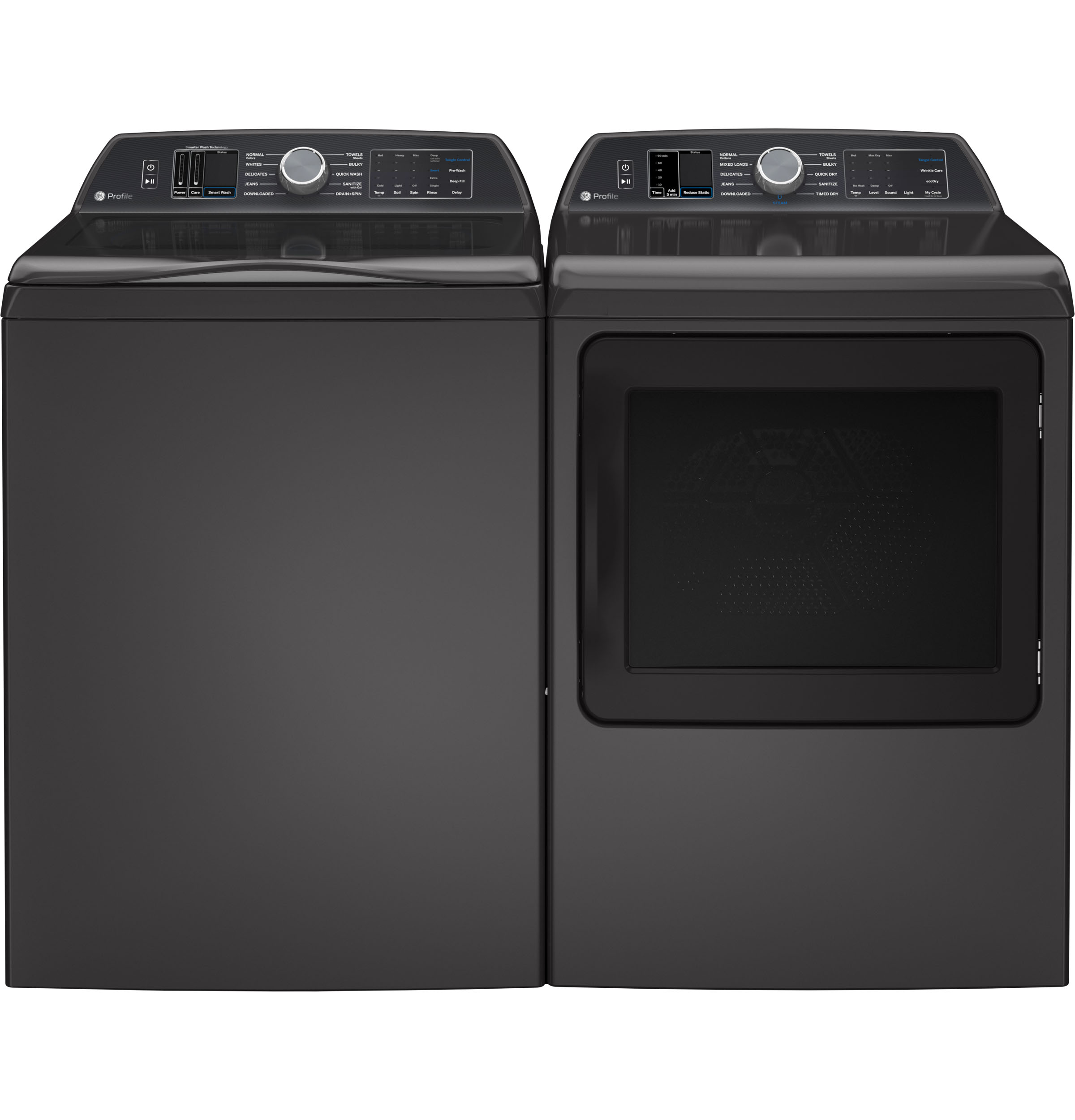 GE DIAMOND GRAY 5.3CU TOP LOAD WASHER - Dark Gray - Washers - Additional View 4