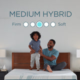 Tempur Sealy - Adapt 2.0 Medium Hybrid Queen Mattress - White|Black Fabric - Mattresses