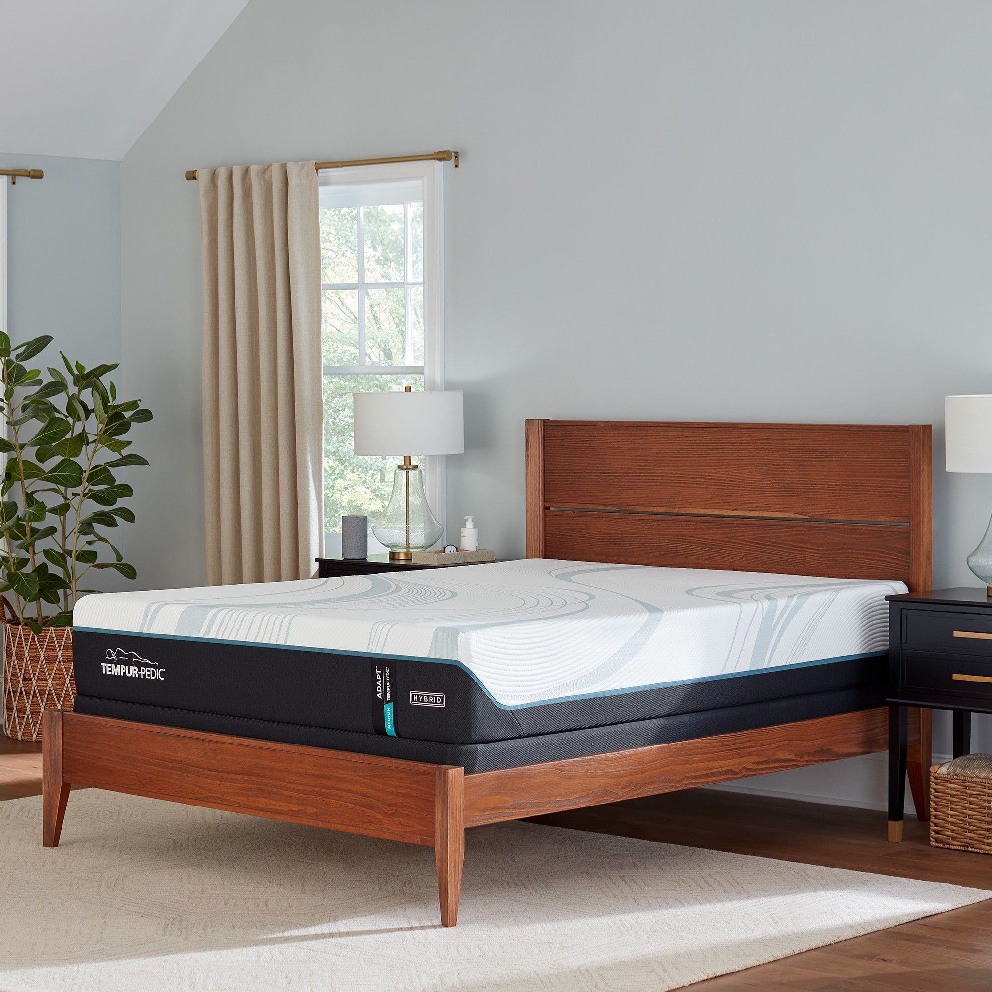 Tempur Sealy - Adapt 2.0 Medium Hybrid Queen Mattress - White|Black Fabric - Mattresses - Additional View 5