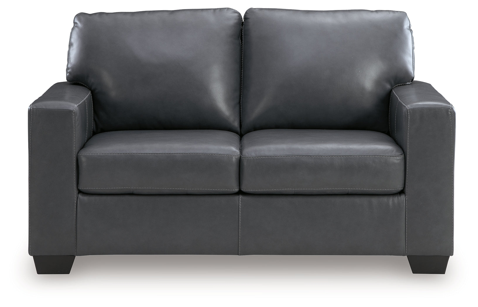 Ashley Furniture - BOLSENA ADMIRAL LEATHER LOVESEAT - Blue Leather Match - Loveseats - Additional View 2