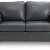 Ashley Furniture - BOLSENA ADMIRAL LEATHER LOVESEAT - Blue Leather Match - Loveseats - Additional View 2
