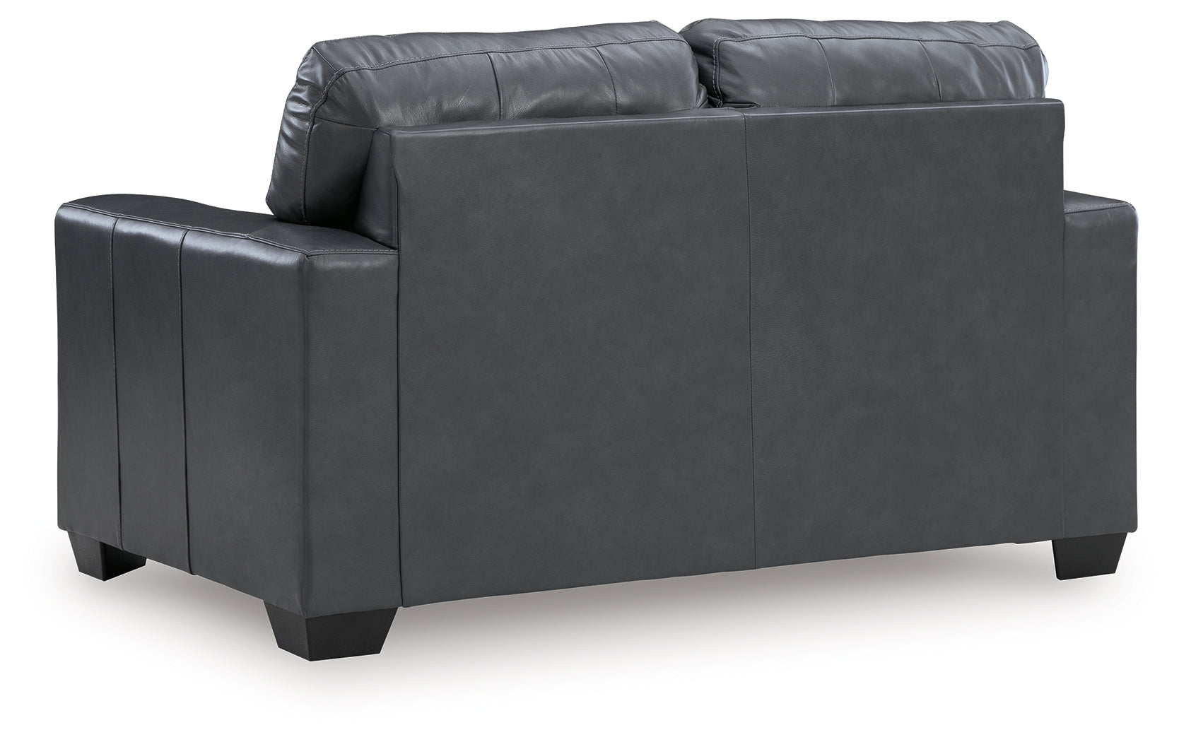 Ashley Furniture - BOLSENA ADMIRAL LEATHER LOVESEAT - Blue Leather Match - Loveseats - Additional View 3