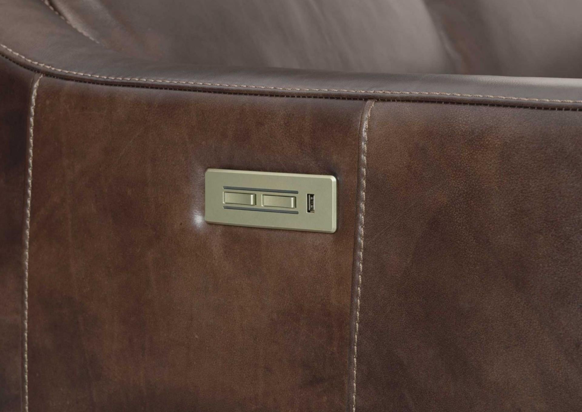 GERMAIN LEATHER POWER SOFA - Additional View 4