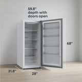 Element White 17Cu Upright Convertible Freezer/Refrigerator
