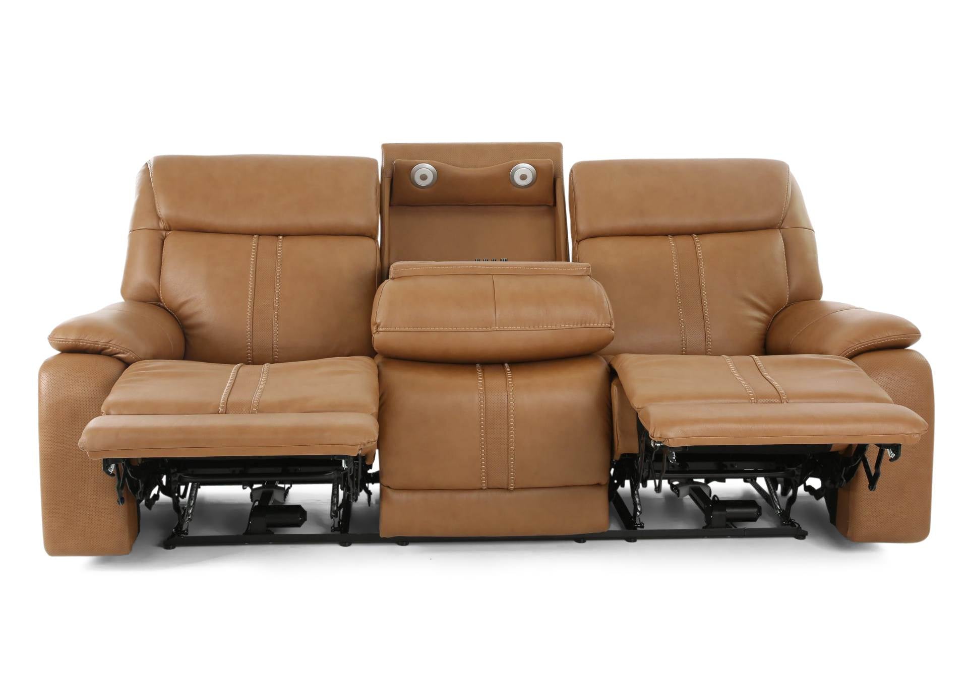 Xara Leather Power Sofa - Butternut - Additional View 3