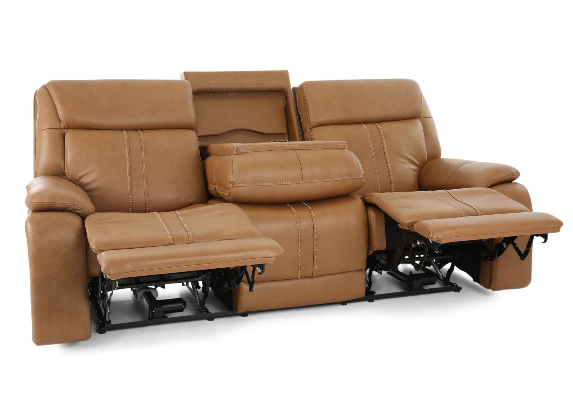 Xara Leather Power Sofa - Butternut - Additional View 4