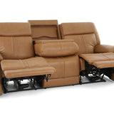 Xara Leather Power Sofa - Butternut - Additional View 4