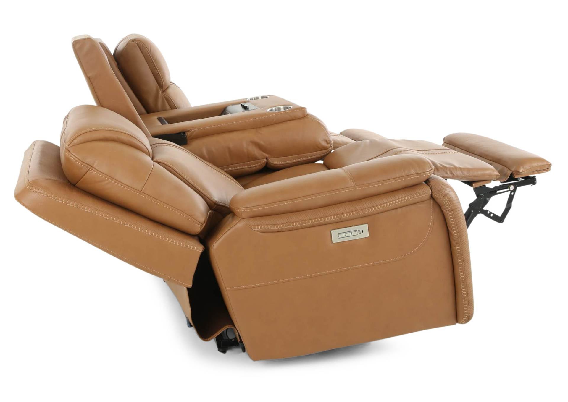 Xara Leather Power Sofa - Butternut - Additional View 5