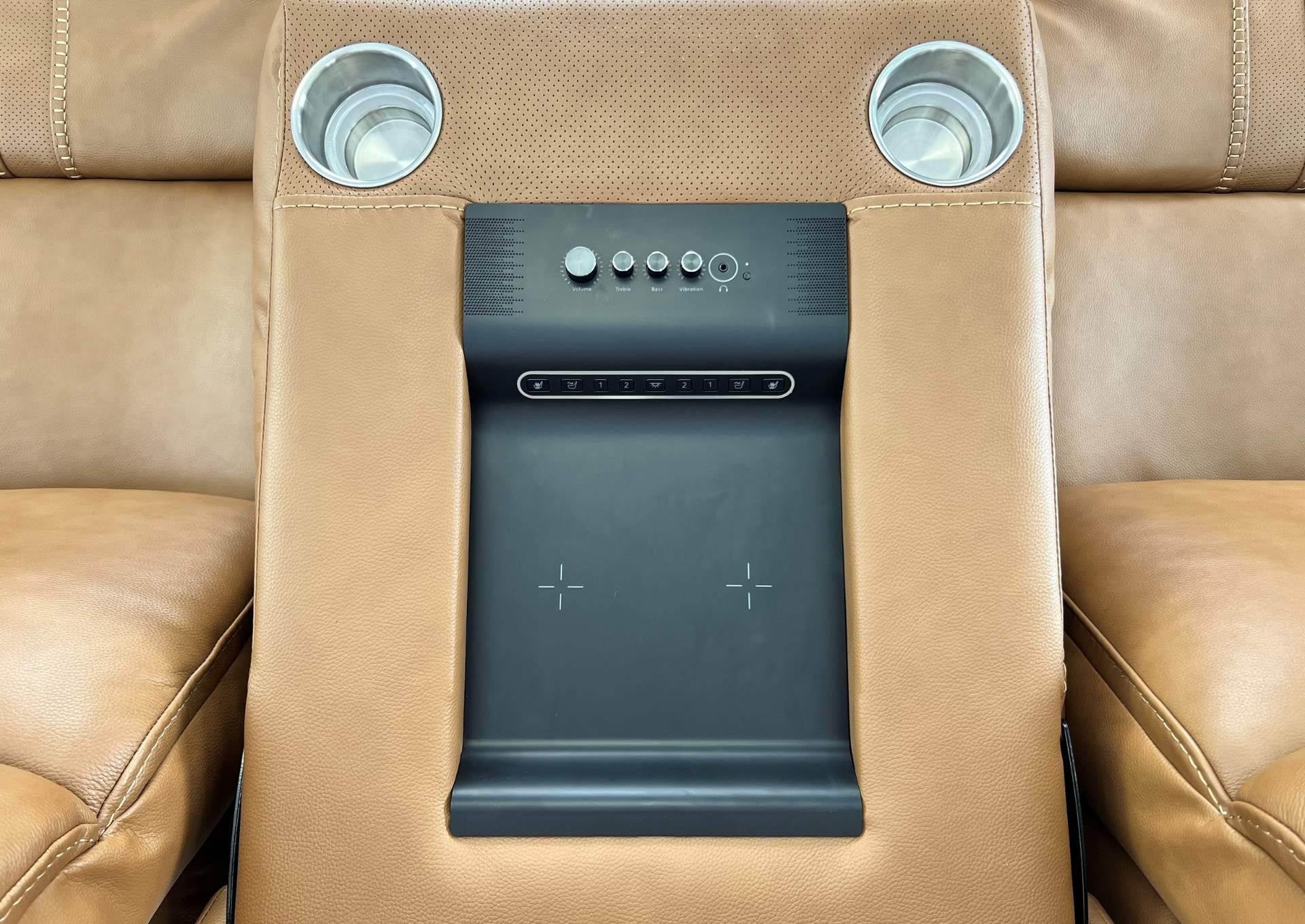 Xara Leather Power Sofa - Butternut - Additional View 7