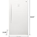 GE WHITE 17.3CU FROST FREE UPRIGHT FREEZER - Freezers - Additional View 17