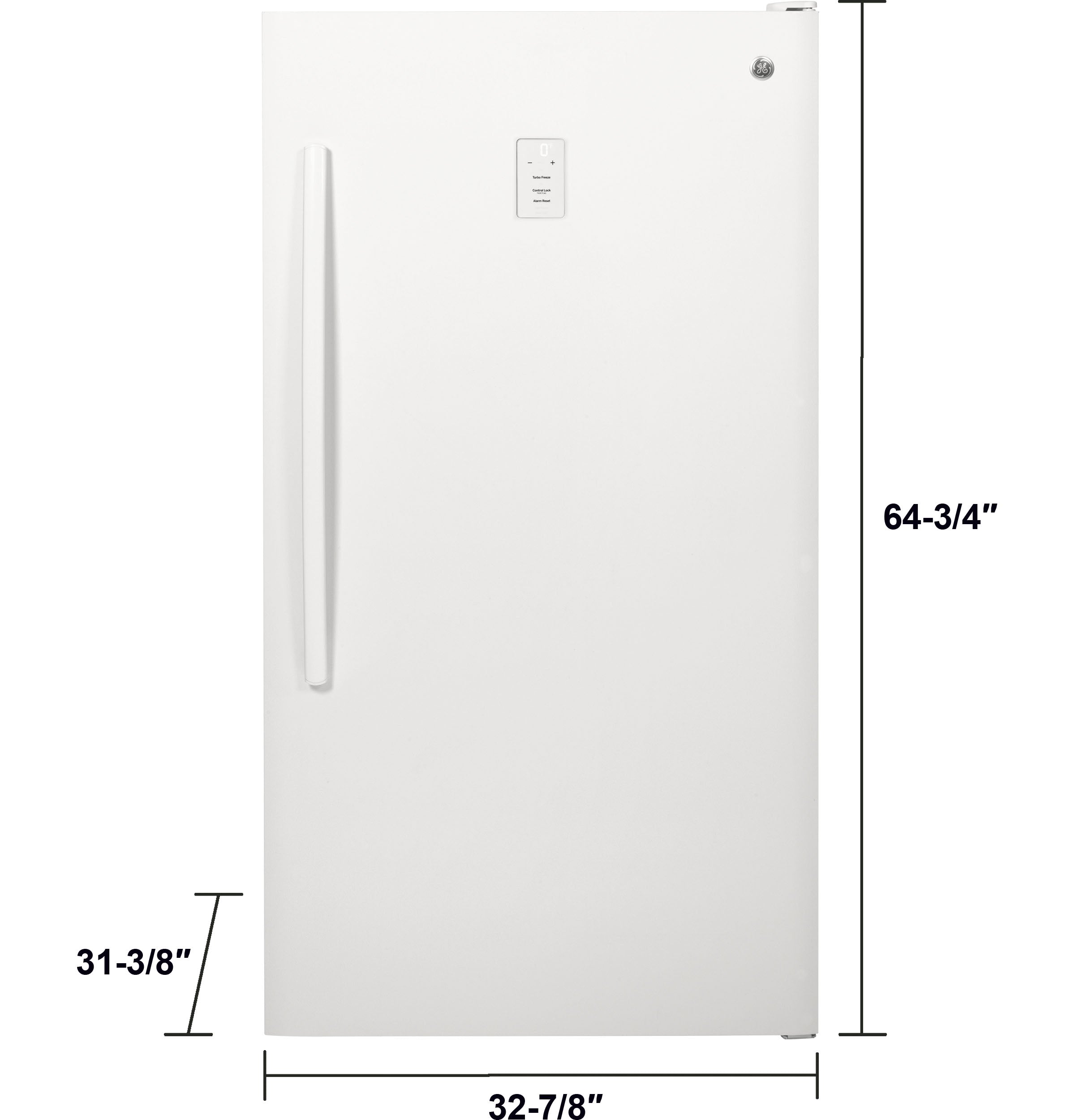 GE WHITE 17.3CU FROST FREE UPRIGHT FREEZER - Freezers - Additional View 17