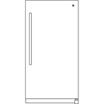 GE WHITE 17.3CU FROST FREE UPRIGHT FREEZER - Freezers - Additional View 18