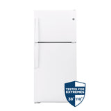 GE WHITE 21.9CU TOP FREEZER REFRIGERATOR - Refrigerators - Additional View 7
