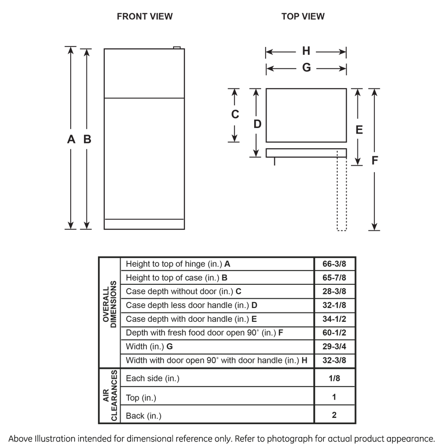 GE WHITE 21.9CU TOP FREEZER REFRIGERATOR - Refrigerators - Additional View 15