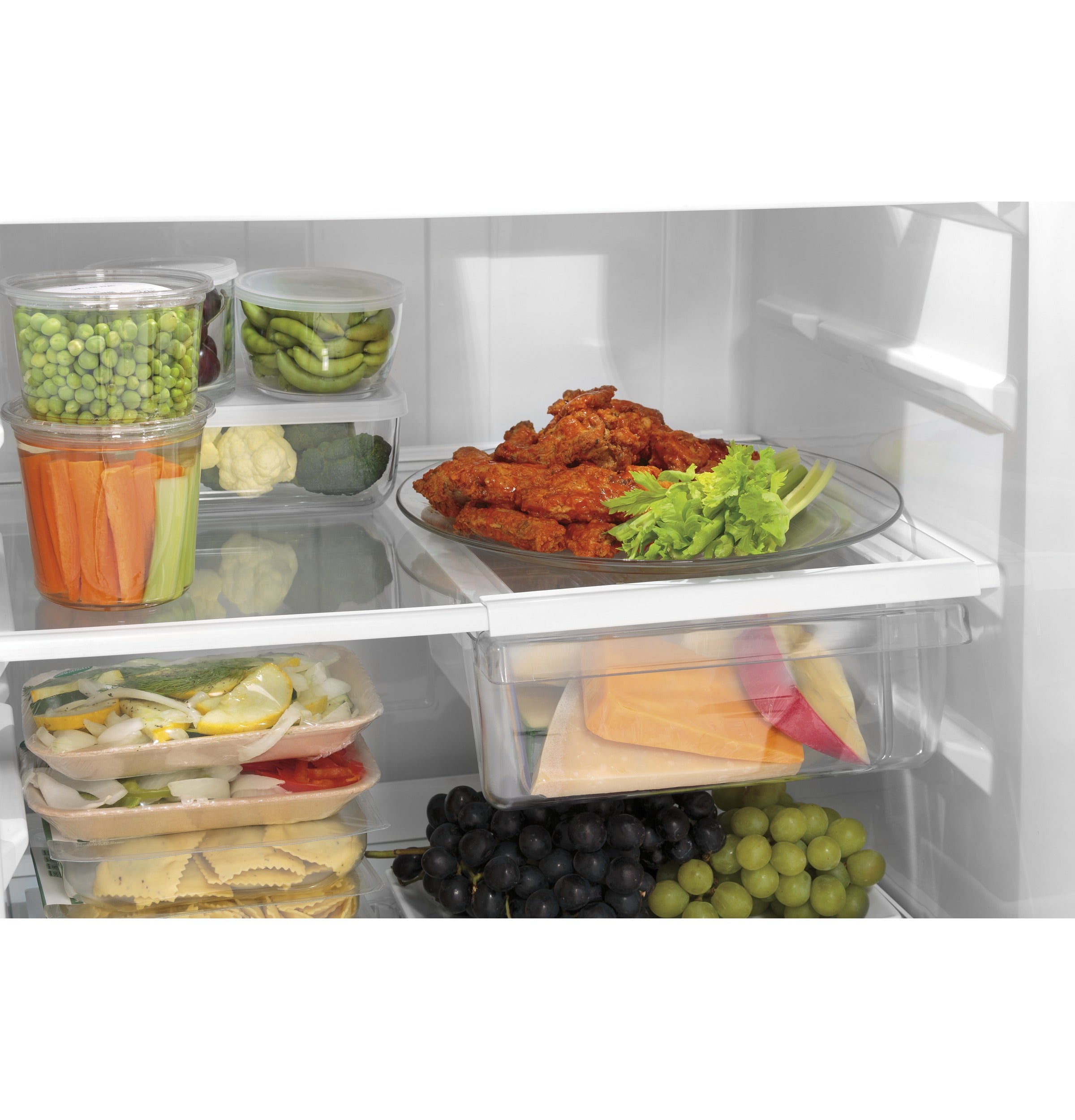 GE WHITE 18CU TOP FREEZER REFRIGERATOR - Refrigerators - Additional View 4
