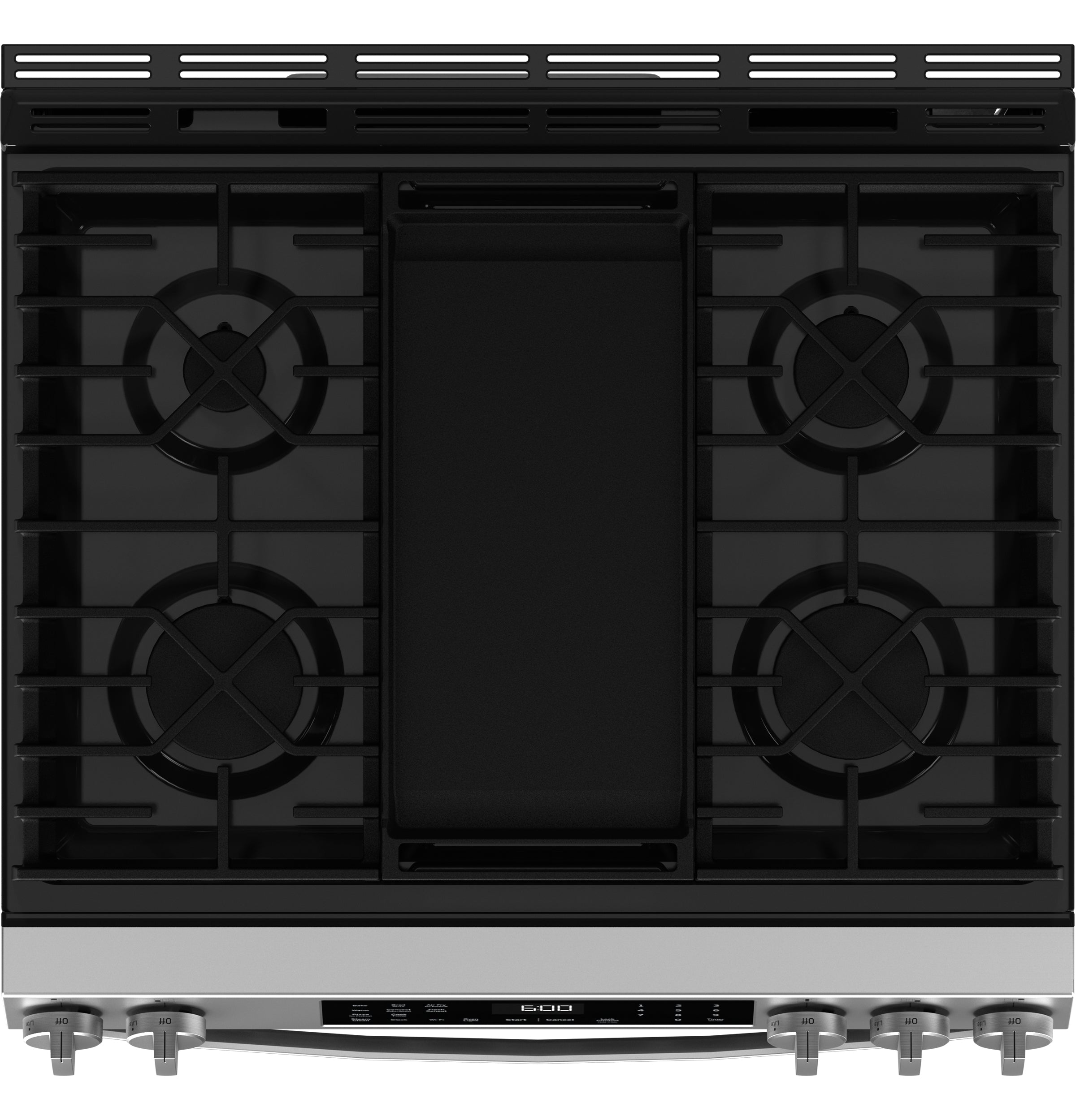 GE STAINLESS SLIDE-IN GAS RANGE WITH CONVECTION AND AIR FRY - Pearl Silver|Black - Ranges - Additional View 1