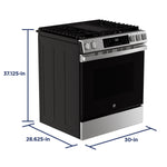 GE STAINLESS SLIDE-IN GAS RANGE WITH CONVECTION AND AIR FRY - Pearl Silver|Black - Ranges - Additional View 34