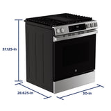 GE STAINLESS SLIDE-IN GAS RANGE WITH CONVECTION AND AIR FRY - Pearl Silver|Black - Ranges - Additional View 34