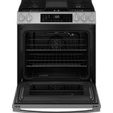 GE STAINLESS SLIDE-IN GAS RANGE WITH CONVECTION AND AIR FRY - Pearl Silver|Black - Ranges - Additional View 2