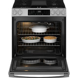 GE STAINLESS SLIDE-IN GAS RANGE WITH CONVECTION AND AIR FRY - Pearl Silver|Black - Ranges - Additional View 3