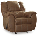 Ashley Furniture - Mcgann Rocker Recliner - Saddle - Light Brown Faux Leather - Recliners