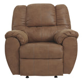 Ashley Furniture - Mcgann Rocker Recliner - Saddle - Light Brown Faux Leather - Recliners - Additional View 4