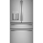 GE STAINLESS PROFILE 28CU FRENCH DOOR SMART 4-DOOR REFRIGERATOR - Pearl Silver - Refrigerators