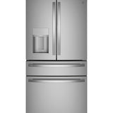 GE STAINLESS PROFILE 28CU FRENCH DOOR SMART 4-DOOR REFRIGERATOR - Pearl Silver - Refrigerators