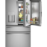 GE STAINLESS PROFILE 28CU FRENCH DOOR SMART 4-DOOR REFRIGERATOR - Pearl Silver - Refrigerators - Additional View 2