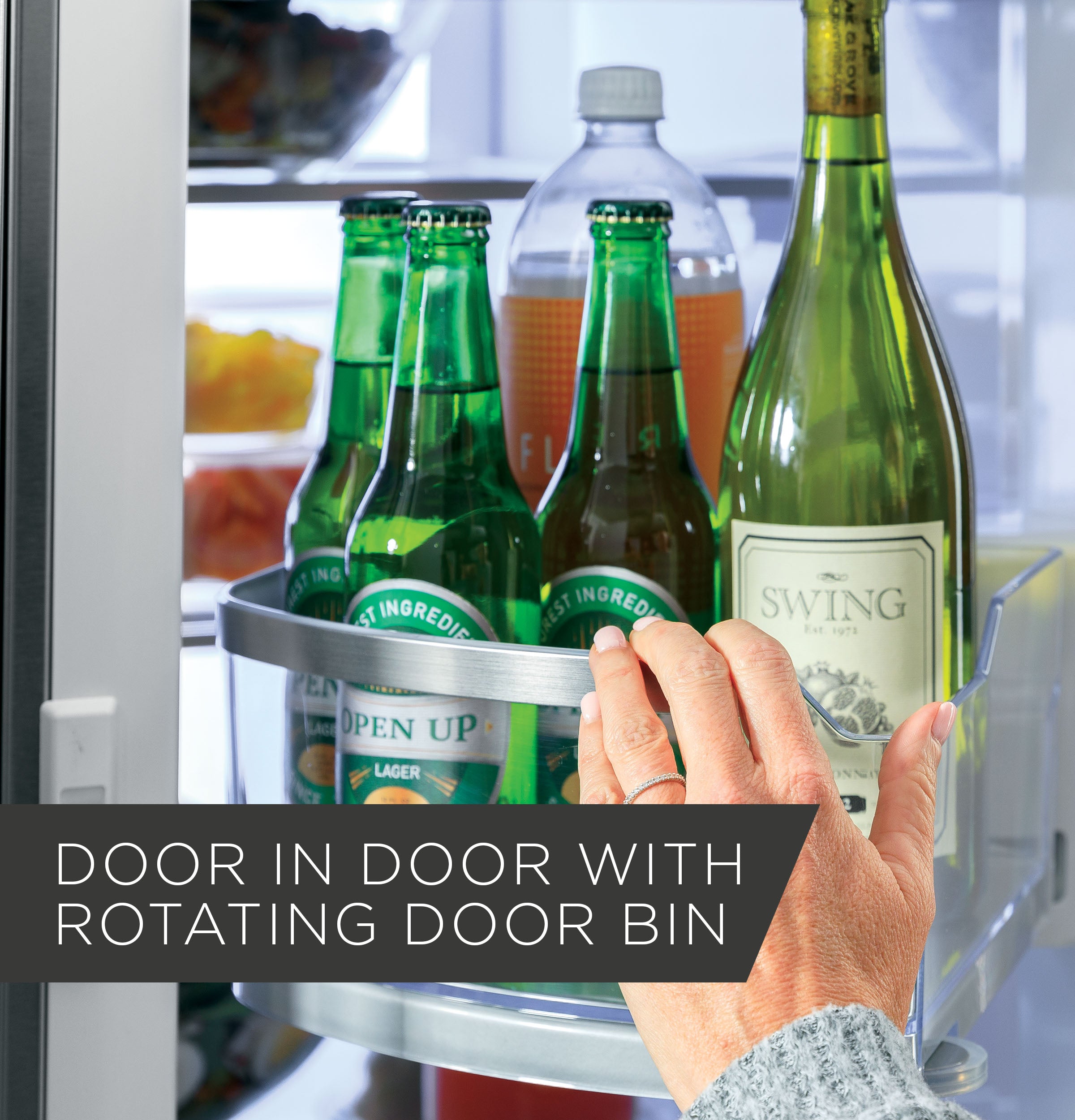 GE STAINLESS PROFILE 28CU FRENCH DOOR SMART 4-DOOR REFRIGERATOR - Pearl Silver - Refrigerators - Additional View 7