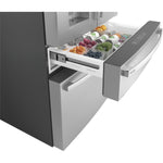 GE STAINLESS PROFILE 28CU FRENCH DOOR SMART 4-DOOR REFRIGERATOR - Pearl Silver - Refrigerators - Additional View 23