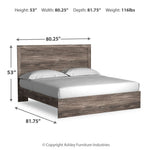 Ashley Furniture - Ralinski King Panel Bed - Brown - Gray Wood - Beds - Additional View 4