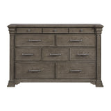 Elements International - KINGS COURT GREY DRESSER - Dark Gray Wood - Dresser & Mirror - Additional View 1