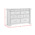Elements International - KINGS COURT GREY DRESSER - Dark Gray Wood - Dresser & Mirror - Additional View 7