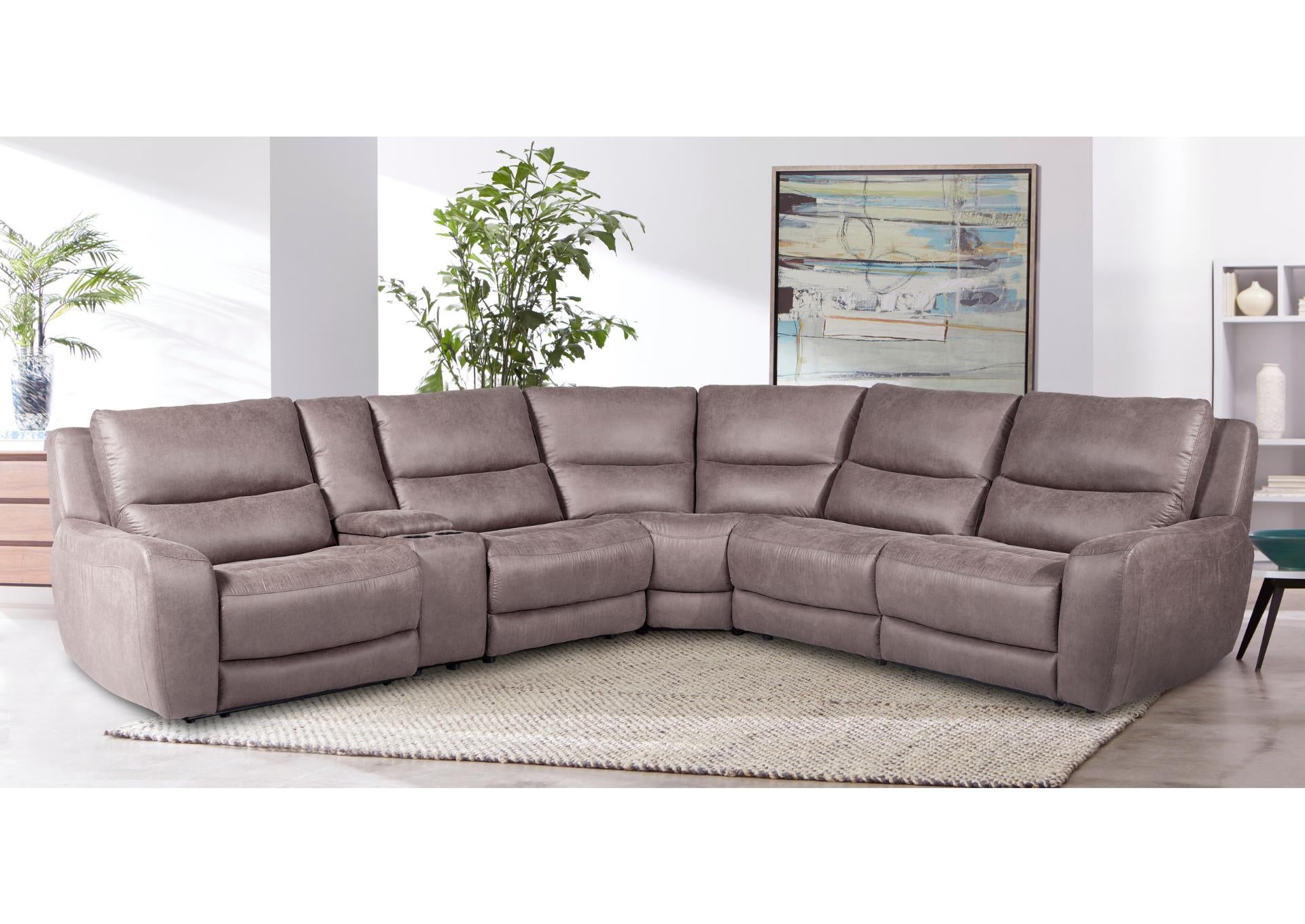 Henley 6 Piece Power Reclining Sectional - Slate - Additional View 1