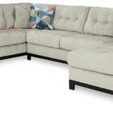 Ashley Furniture - MAXON PLACE STONE 3 PIECE SECTIONAL - Beige Fabric - Sectionals