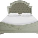 Haven White Queen Upholstered Bed
