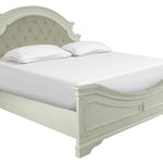 Haven White Queen Upholstered Bed - Additional View 1