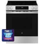 GE STAINLESS ELECTRIC SLIDE-IN CONVECTION RANGE WITH AIR FRY - Pearl Silver|Black - Ranges