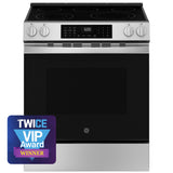 GE STAINLESS ELECTRIC SLIDE-IN CONVECTION RANGE WITH AIR FRY - Pearl Silver|Black - Ranges