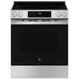 GE STAINLESS ELECTRIC SLIDE-IN CONVECTION RANGE WITH AIR FRY - Pearl Silver|Black - Ranges - Additional View 1