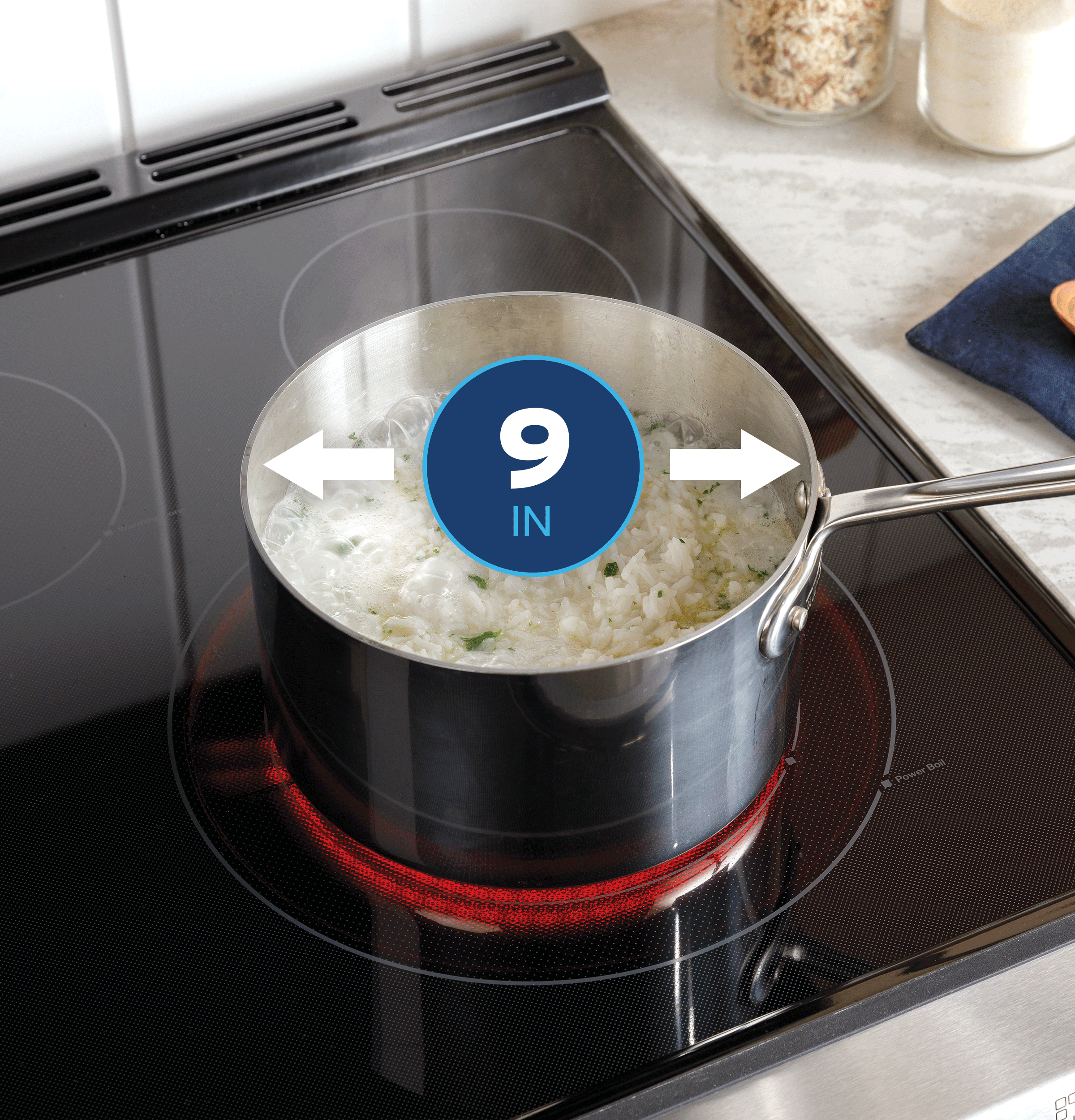 GE STAINLESS ELECTRIC SLIDE-IN CONVECTION RANGE WITH AIR FRY - Pearl Silver|Black - Ranges - Additional View 30