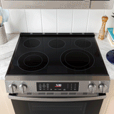 GE STAINLESS ELECTRIC SLIDE-IN CONVECTION RANGE WITH AIR FRY - Pearl Silver|Black - Ranges - Additional View 31