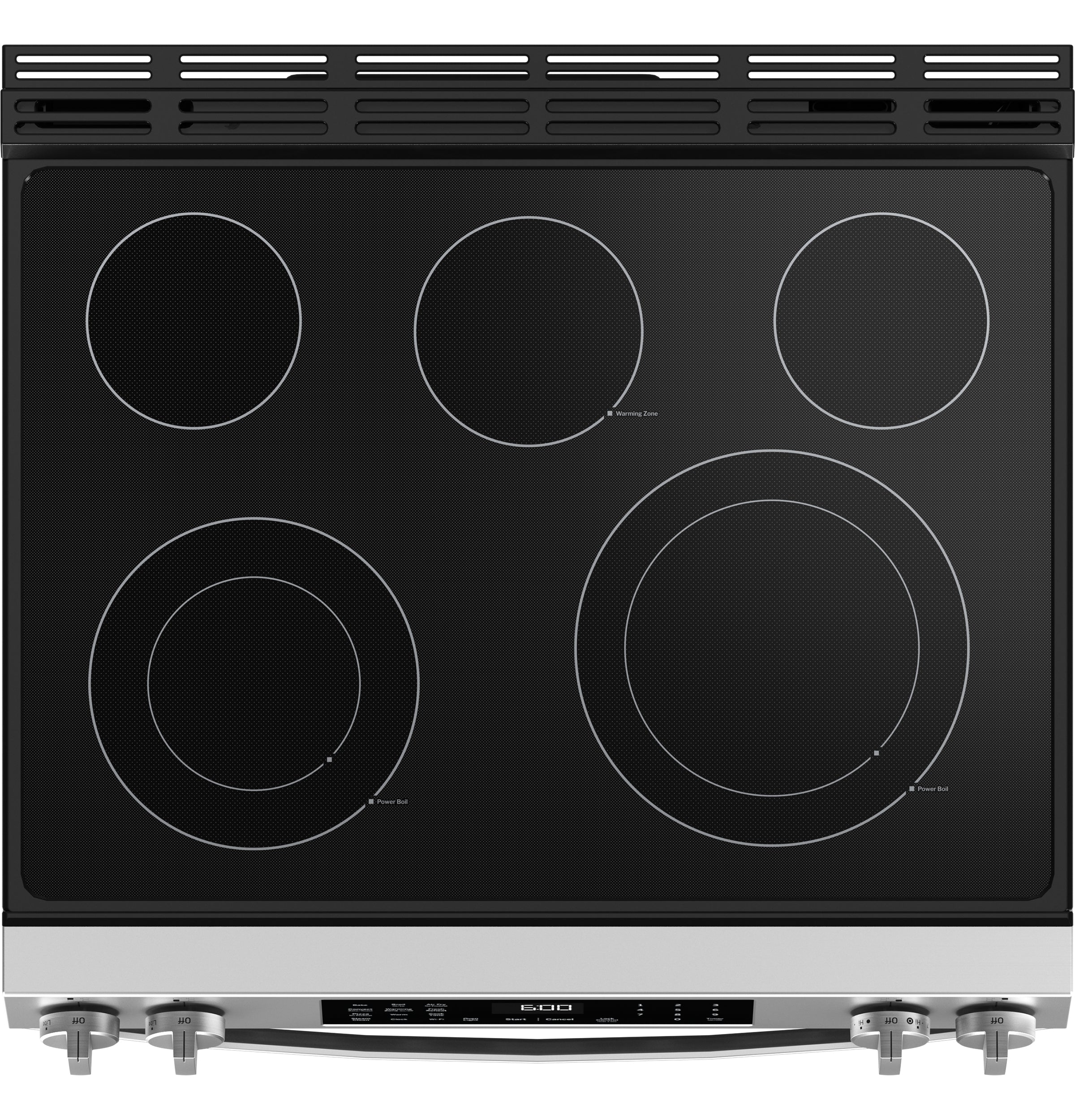 GE STAINLESS ELECTRIC SLIDE-IN CONVECTION RANGE WITH AIR FRY - Pearl Silver|Black - Ranges - Additional View 2