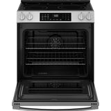 GE STAINLESS ELECTRIC SLIDE-IN CONVECTION RANGE WITH AIR FRY - Pearl Silver|Black - Ranges - Additional View 3